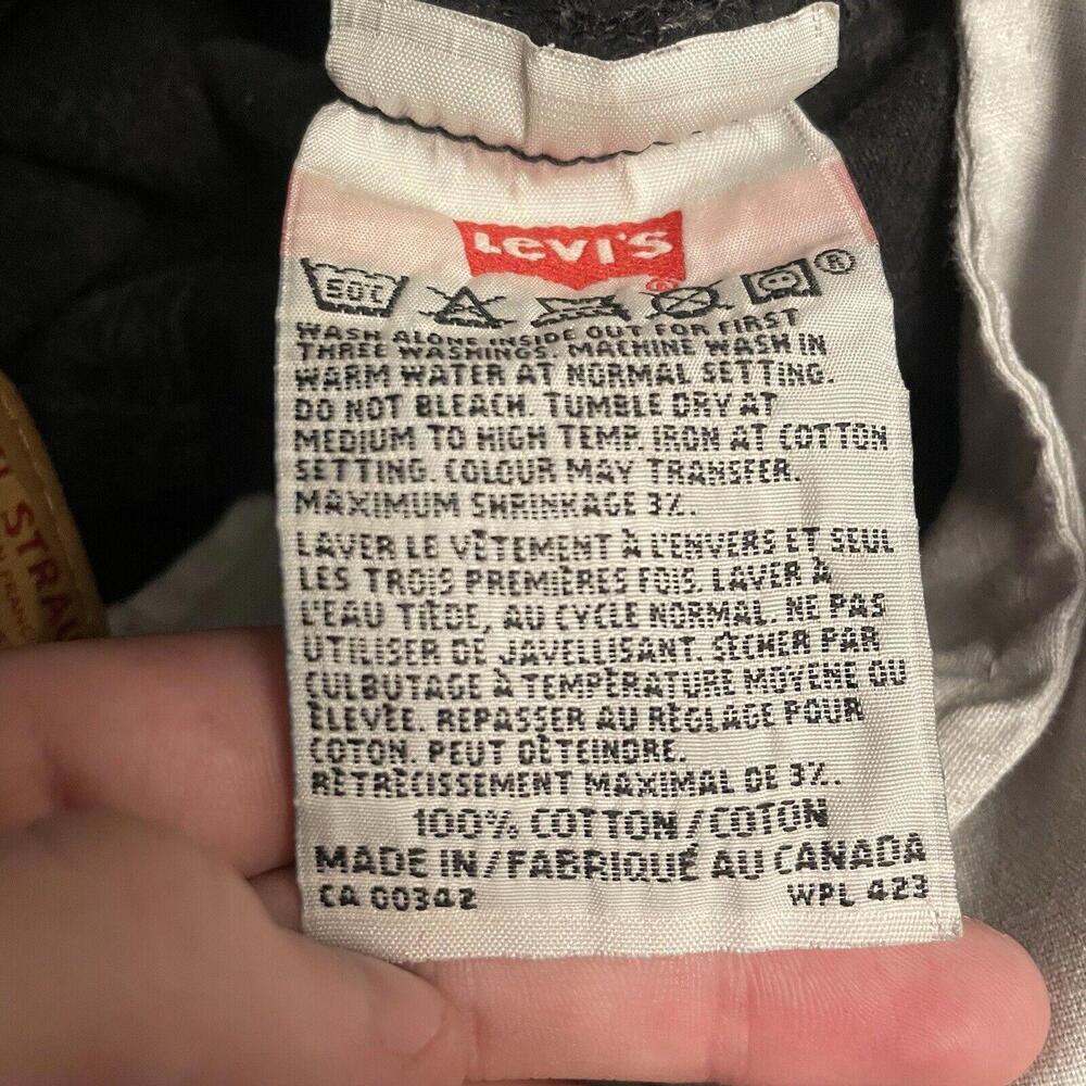 Levis 501 VTG 90s Black Jeans Mens 32 x 34 (31 x 32.5 Actual) - Picture 7 of 9